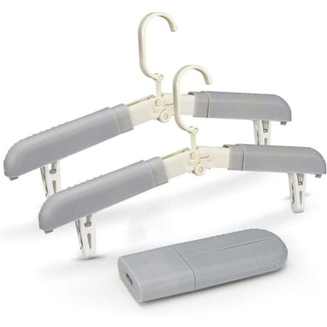 Lot de 2 cintres pliables, étendoirs à linge pliables, cintres portables, accessoires de camping et de vacances (1/5)
