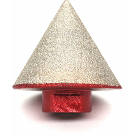 Ahlsen – Fraise diamantée brasée pour aléser pierre, céramique, carrelage et verre – Pointe conique 48 mm – Filetage M14 – Pour finition précise (1/5)