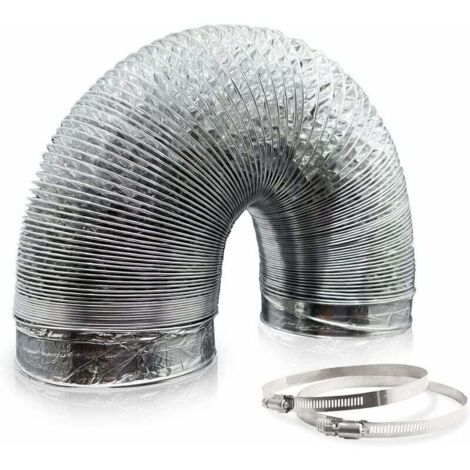 ZVD Tuyau ventilation en aluminium de 150 mm pour hotte aspirante, ventilateur tubulair(5 mètres de longueur) (1/3)