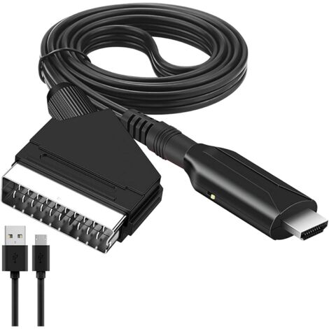 Convertisseur SCART vers HDMI – Résolution 1080p/720p – Alimentation USB 5V 1A – Pour lecteur DVD, console de jeux, TV HD - TV 720 P (1/5)