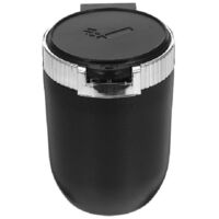 Cendrier de voiture avec couvercle Pièces détachées automobiles Pièces détachées automobiles Cendrier de voiture Pour porte-gobelet Cendrier portable avec couvercle ABS Argent