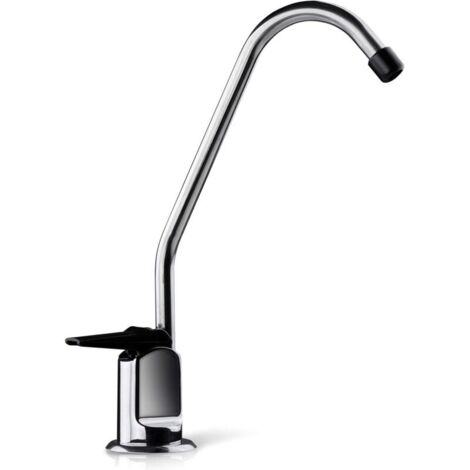iSpring GB1 Robinet de Filtre à Eau 100% sans Plomb pour la Plupart des Systèmes d'osmose Inverse ou de Filtration d'eau, sans Espace d'air, Finition Chromée, pour Eau Potable