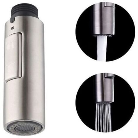 Embout Robinet Cuisine de Rechange DouchetteTête de Robinet Amovible Universelle G1/2 Acier Inoxydable SUS304 Brossée, PFS200-BS