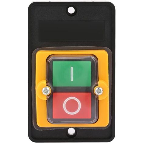 Commutateur à Bouton Poussoir, AC220V / 380V 10A Bouton Poussoir Étanche Interrupteur Sécurité Interrupteur à Bouton-Poussoir ON/OFF pour Machines Textiles d'Équipement Mécanique