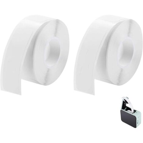 Lot de 2 rouleaux d'étiquettes autocollantes P15 de 12 mm x 40 mm, compatibles avec imprimante d'étiquettes P15, convient pour la maison, le bureau, l'école, l'organisation de entrepôts, blanc, 160 (1/5)
