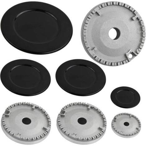 4 pcs Chapeaux de Brûleurs, Brûleur Cuisinière à Gaz, Chapeau de Couronne de BrûLeur à Gaz, pour Plaques de Cuisson Ariston, Indesit, Samet, Nardi (1/5)
