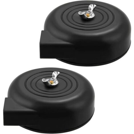 Lot de 2 filtres à air - Filetage 20 mm - Pour compresseur d'air - Noir (1/4)