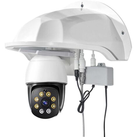Housse de protection contre la pluie pour caméra extérieure clignotante, étui universel pour caméra de surveillance, protection maximale contre l'humidité et le soleil, blanc, 1 pièce