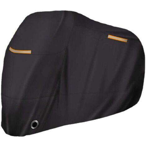 Housse de moto toutes saisons universelle imperméable contre le soleil et l'extérieur, tissu Oxford durable, bâche de garage pour moto, couverture intérieure avec trous de verrouillage et sac (1/3)