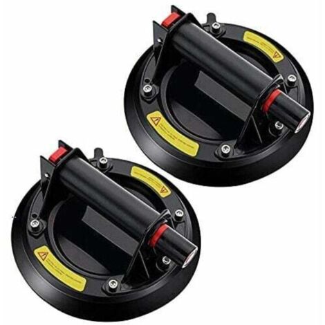 Lot de 2 ventouses professionnelles pour verre et carrelage Aspiration ultra-élevée Conception ergonomique et antidérapante Pour matériaux lourds (1/5)