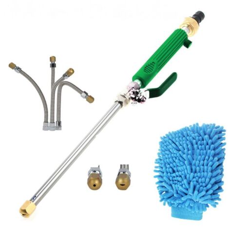 Power Washer ,Buse à eau haute pression ,Lance de pulvérisation pour tuyau d'arrosage , Aucune ​Fuite Eau Lavage Pompe Pression Pistolet ,Outil Nettoyage d'Arroseur Buse Pulvérisation,vert (1/3)