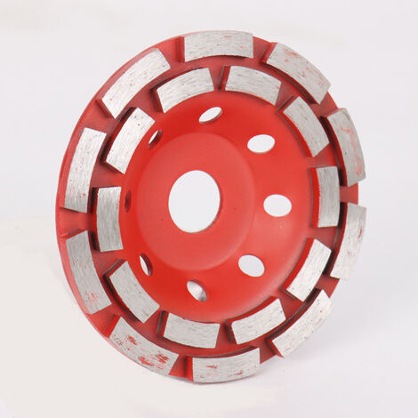 Paryou – Disque diamant 180 x 22,2 mm double rangée – Meule diamantée béton, pierre, granit – Grain #40/50 pour meulage intensif (1/5)