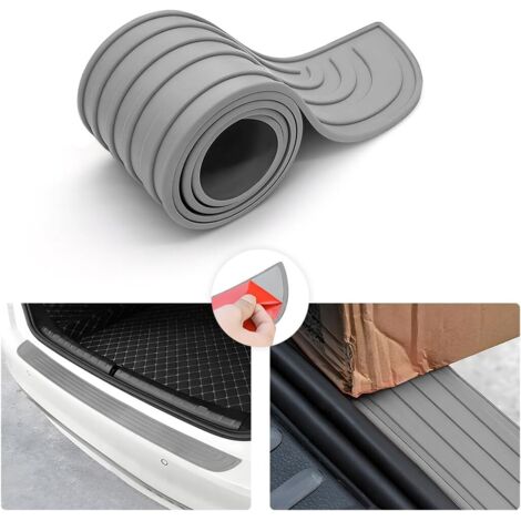 Protection Pare Choc Voiture, Protecteur Porte Coffre en Caoutchouc, Résistant Aux Rayures et Antidérapant, Convient à la Plupart des Accessoires Extérieurs de Voiture (Gris/101x8.5CM) (1/5)