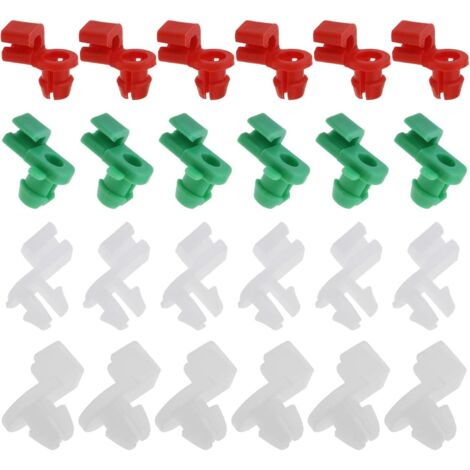 24x Voiture Clips de Tringlerie de Tige de Serrure de Porte Gauche Droite Conducteur Côté Passager en Plastique pour Trou de 2-3.5mm 5.5-6.5 Trou Universel de Voiture (1/5)