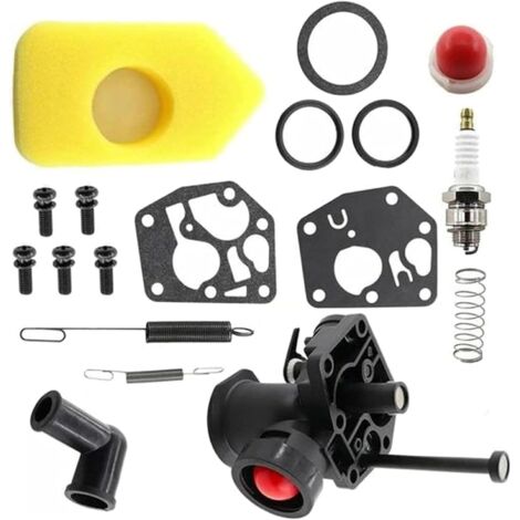 Kit carburateur pour tondeuse à gazon 499809 498809A 494406 et filtre à air 698369 Ressort de régulateur 691859 692211 Membrane 795083 495770 (1/5)