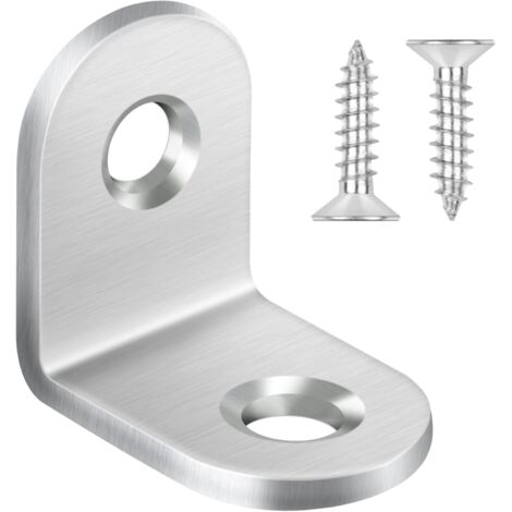 20Pcs Mini Équerre de Fixation Inox 20x20x16mm, Support d'angle Droit en forme de L, Équerre Angle 90 Degrés en Acier, pour la Fixation et la Réparation de Meubles, Renforcer les Joints (1/5)