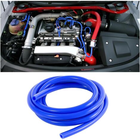 6mm De Diamètre Intérieur 3m Tuyau à Vide En Silicone Voiture, Universel Haute Température Tuyau à Vide En Silicone Pour Moteur Voiture Moto Tracteur Petits Moteurs (Bleu) (1/5)