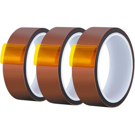 3 rouleaux de ruban adhésif haute température, 30 mm x 50 m, ruban de sublimation pour presse à chaud, ruban de transfert thermique sans résidus. (3 cm x 50 m, 3 pièces) (1/5)