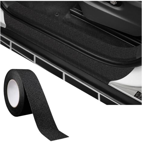 Bande Protection De Seuil De Porte, Universel Autocollant PEVA Protecteur Pare-Chocs, Anti-Rayures Autocollant Seuil Porte Voiture Film Protection Voiture pour Autos SUVs PKWs(Noir) (1/5)