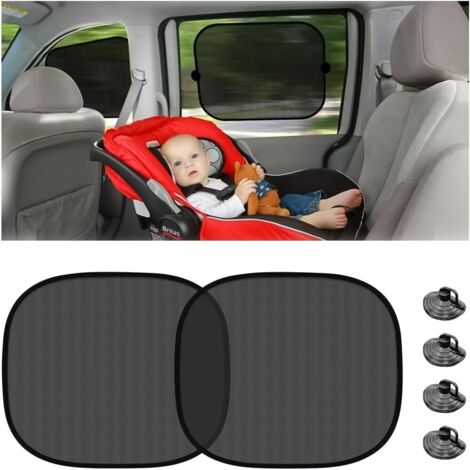 2 Pièces Pare-Soleil pour Vitres Latérales Voiture, Pare-Soleil Vitres Contre L'éblouissement Et Les Rayons du Soleil Ventouse, Protection Solaire pour Siège De Voiture Et Bebe(44x36cm) (1/5)