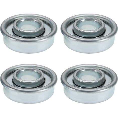 Roulements de Roue pour Tracteurs de Pelouse 4 Pièces Roulement de Roue de Tondeuse à Gazon Roulement en Acier 28.6mm OD 12.7mm ID Argent (1/5)