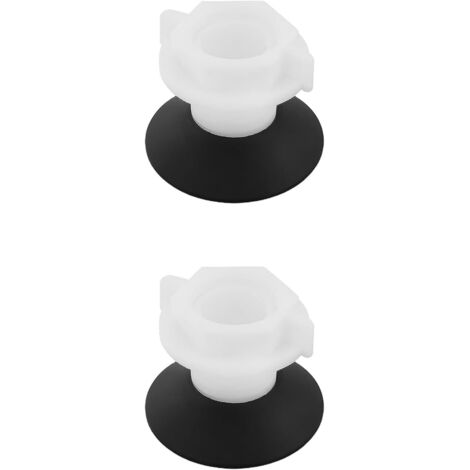 Lot de 2 bouchons d'obturation pour trou de trop-plein de lavabo ou de chasse d'eau Blanc Convient aux trous de 21 à 38 mm (1/5)