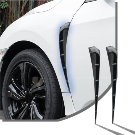 Lot de 2 housses de protection pour grille d'entrée d'air de voiture, prise d'air décorative pour capot de voiture, accessoires extérieurs (noir) (1/5)