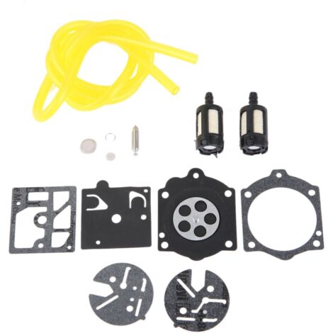 K10-HDC Kit de réparation de carburateur compatible avec Homelite XL 2 et Super 2 de rechange pour carburateur Walbro HDC, avec filtre à carburant à diaphragme, ligne de carburant,