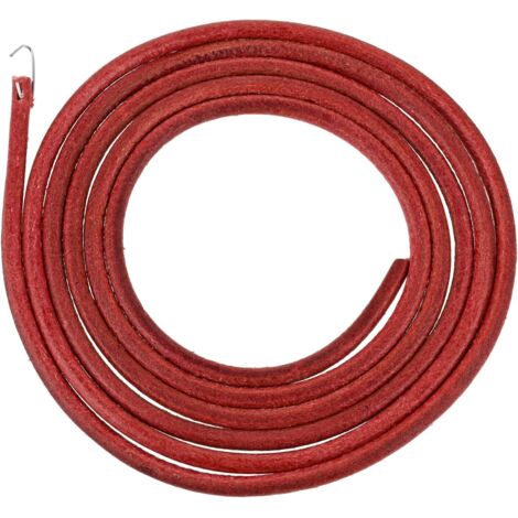 Ceinture en Cuir Vieilli de Pédale + Crochet pour Machine à Coudre Singer (1/5)