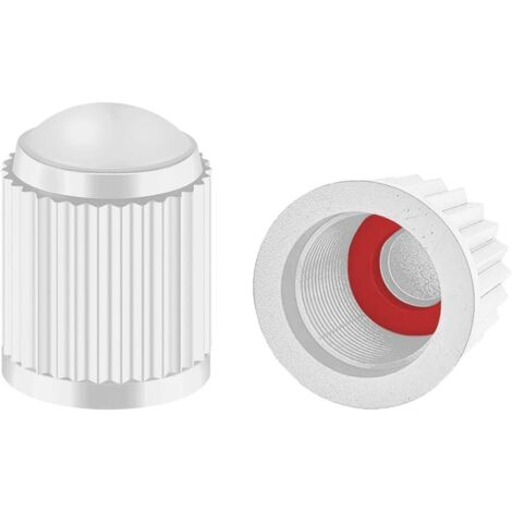 30 Pieces Bouchons de Valve de Pneu en Plastique, Capuchon de Valve Auto, Bouchons de Pneu avec Joint O-Ring en Caoutchouc, Accessoire de Pneu pour SUV, Vélos, Camions, Motos (Blanc) (1/5)