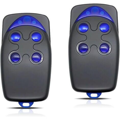 433MHz Telecommande Portail Compatible avec FLO4-RS, 4 Canaux télécommande Porte de Garage pour FLO4,Lot de 2 Porte de Garage Distance de Transmission de 50 à 150 M (1/5)