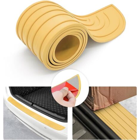 Protection Pare Choc Voiture, Protecteur Porte Coffre en Caoutchouc, Résistant Aux Rayures et Antidérapant, Convient à la Plupart des Accessoires Extérieurs de Voiture (Jaune/101x8.5CM) (1/5)