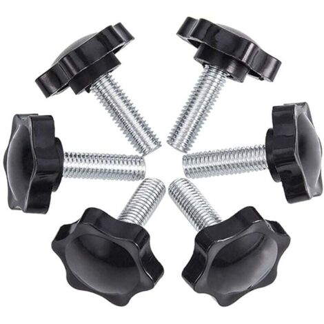 6-Pack M8x25mm Vis de pouce, étoile en plastique moletées Bouton de serrage à vis Thumbscrew-JUSCH (1/4)