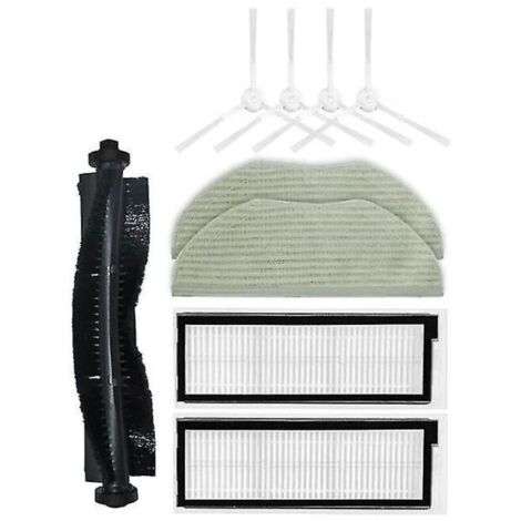 Kit de chiffons de nettoyage et de brosses latérales Hepa pour aspirateur robot Qihoo 360 X90 X95 S9 (1/3)