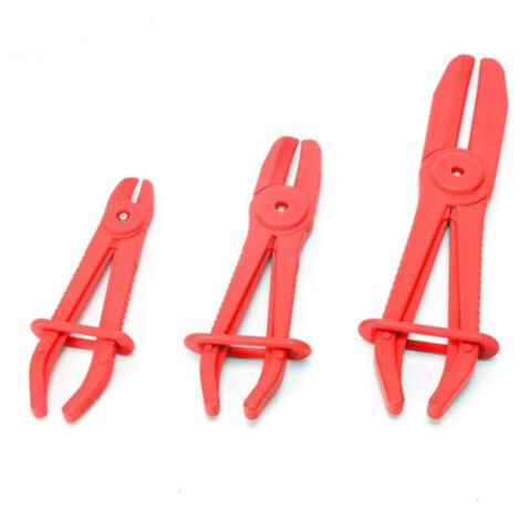 3 Pièces Pince Durite Carburant, Pinces pour Tuyaux Flexibles Pince à Collier de Serrage Pinces Tuyaux Outil de Serrage pour Tuyaux Flexibles pour Tuyaux de Frein Tuyaux Carburant(Rouge)