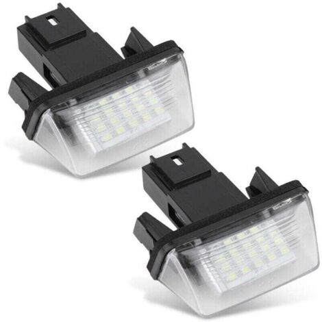 2 pièces Lampe de Plaque d'immatriculation de Voiture à 18 DEL Gauche et Droite pour C3 2002-2009 / BERLINGO / 306 307 406 5008