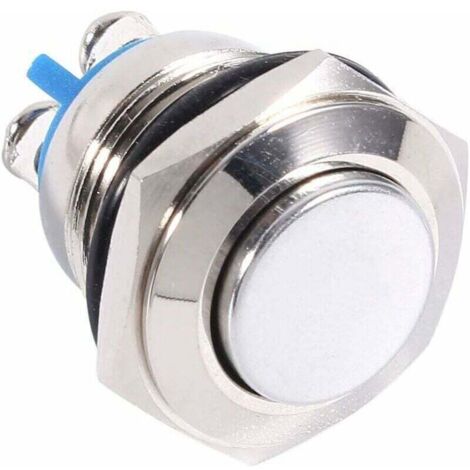 Interrupteur à Bouton Poussoir, 12 V 16 Mm étanche Voiture Véhicule Métal Bouton Poussoir Momentané Interrupteur De Klaxon Marche/Arrêt (1/5)