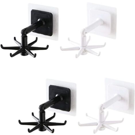 Rotatif Sac à Main Cintre 360 Degrés Rotatif Crochet, Placard Crochet Multi Usages pour Suspension- 4 Pièces