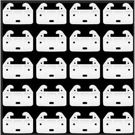 Guides de Tiroir en Plastique, Pièces de Rechange pour Meubles, Longueur 58x41 mm, Lot de 10, Blanc (1/4)