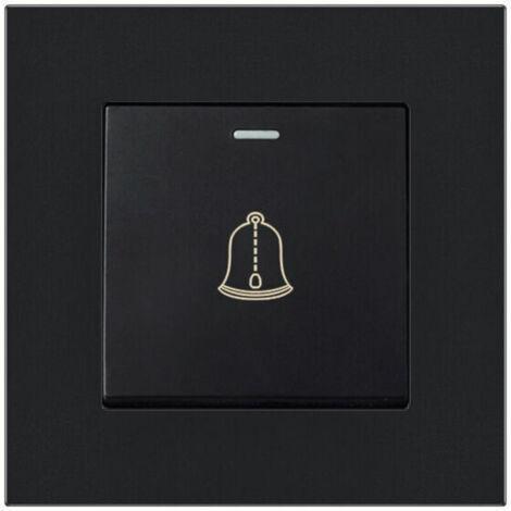 Bouton de sonnette extérieur, interrupteur de sonnette 220-250V avec panneau en verre trempé. Ce bouton poussoir de carillon étanche fonctionne sans fil et mesure 3,38 pouces de diamètre.