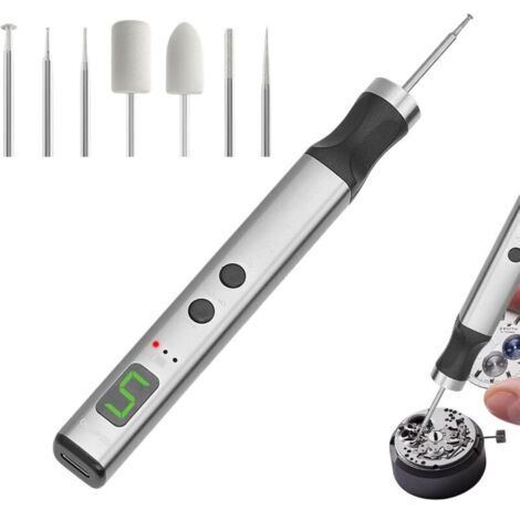 Stylo Graveur - Graveur 5 Vitesses avec 7 Accessoires - Crayon de Gravure Électrique à Polir Pour Métal Produit Électronique Céramique Bois Pierre Bijoux Verre Ongles Projets Artisanaux Femmes (1/5)