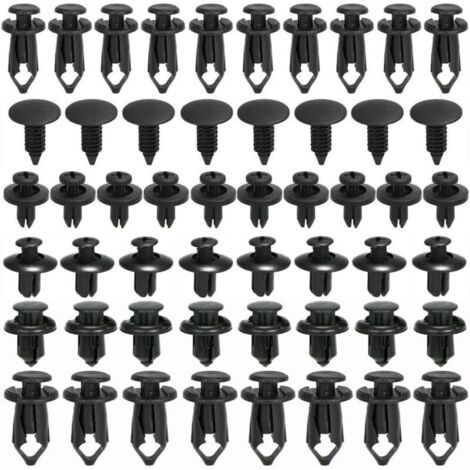 Clips Voiture, 190 Pièces Rivet Clips Plastique Rivets Plastiques Fixation de Protection avec Différentes Formes et Tailles Universel pour Auto Voitures Panneaux Garnitures de Portières (1/5)