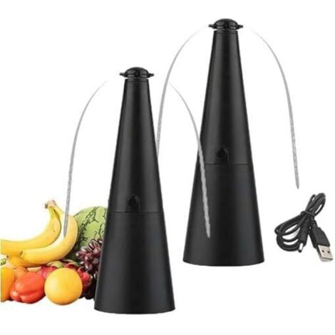 2 Ventilateur Anti-Mouches pour Tables, Ventilateur Rechargeable Anti Insectes, Ventilateur Tapette À Mouches Rotatif pour Pique-Nique BBQ (1/5)