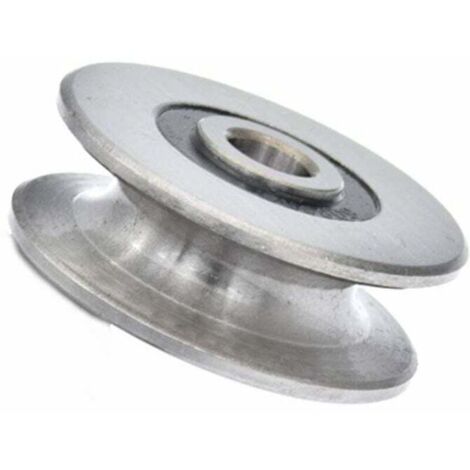 Poulie de roulement à billes en acier inoxydable avec rainure en U profonde de 8 mm, 250 kg, poulie en métal pour guide de levage, diamètre intérieur (40 x 13 mm)