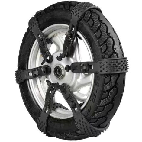 Chaînes Antidérapantes pour Motos et Véhicules Électriques Lot de 6, Usage Hivernal (1/3)