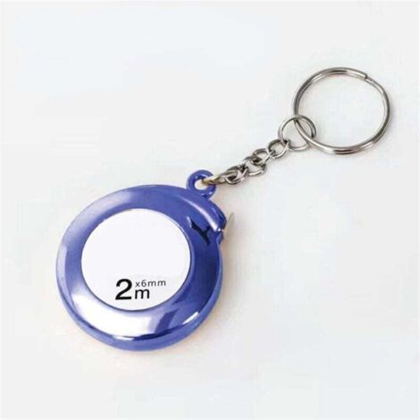 Porte-clés mini mètre ruban bleu de 2 m, mètre ruban portable pratique pour les mesures quotidiennes (1/4)