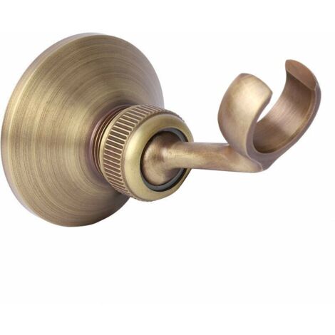 Support de pommeau de douche vintage, support fixé au mur de support de bras de douche en laiton réglable en laiton (1/4)