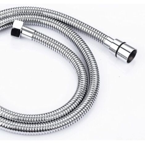 2M Flexible de Douche en Acier Inoxydable Anti Torsion, Tuyau de Douche Raccord Standard G 1/2 Universel pour Salle de Bains Adaptable à Toutes les Douchettes (1/5)