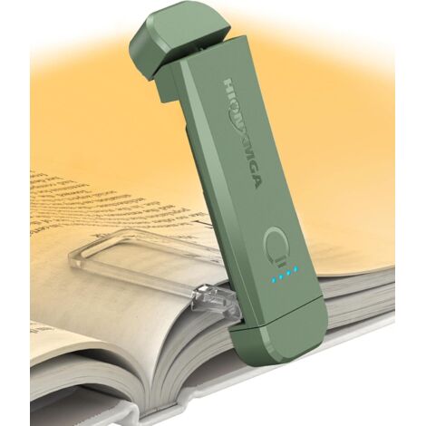 Lampe de Lecture Rechargeable, Lampe pour Lire Dans le Lit, 3 Couleurs Chaudes et Gradation en, Compacte et Durable, Cadeau pour les Liseusurs Enfants,Vert (1/5)