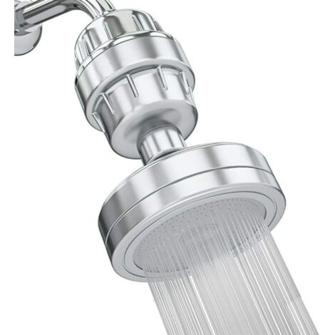 Luxury Filtered Shower Head Combo - Space Aluminum High Pressure Top Spray with 20-Stage Shower Filter - Hard Water Softener for Chlorine & Impurities Removal, Rustproof Design, Chrome Finish (1/5)